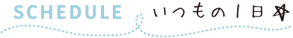 Schedule いつもの1日